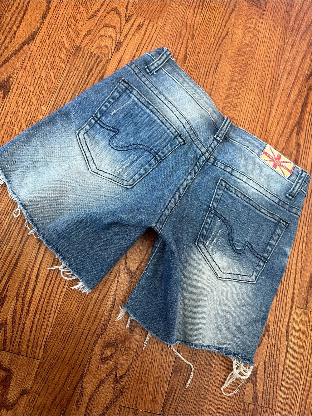 Distressed Blue Denim Women's Shorts